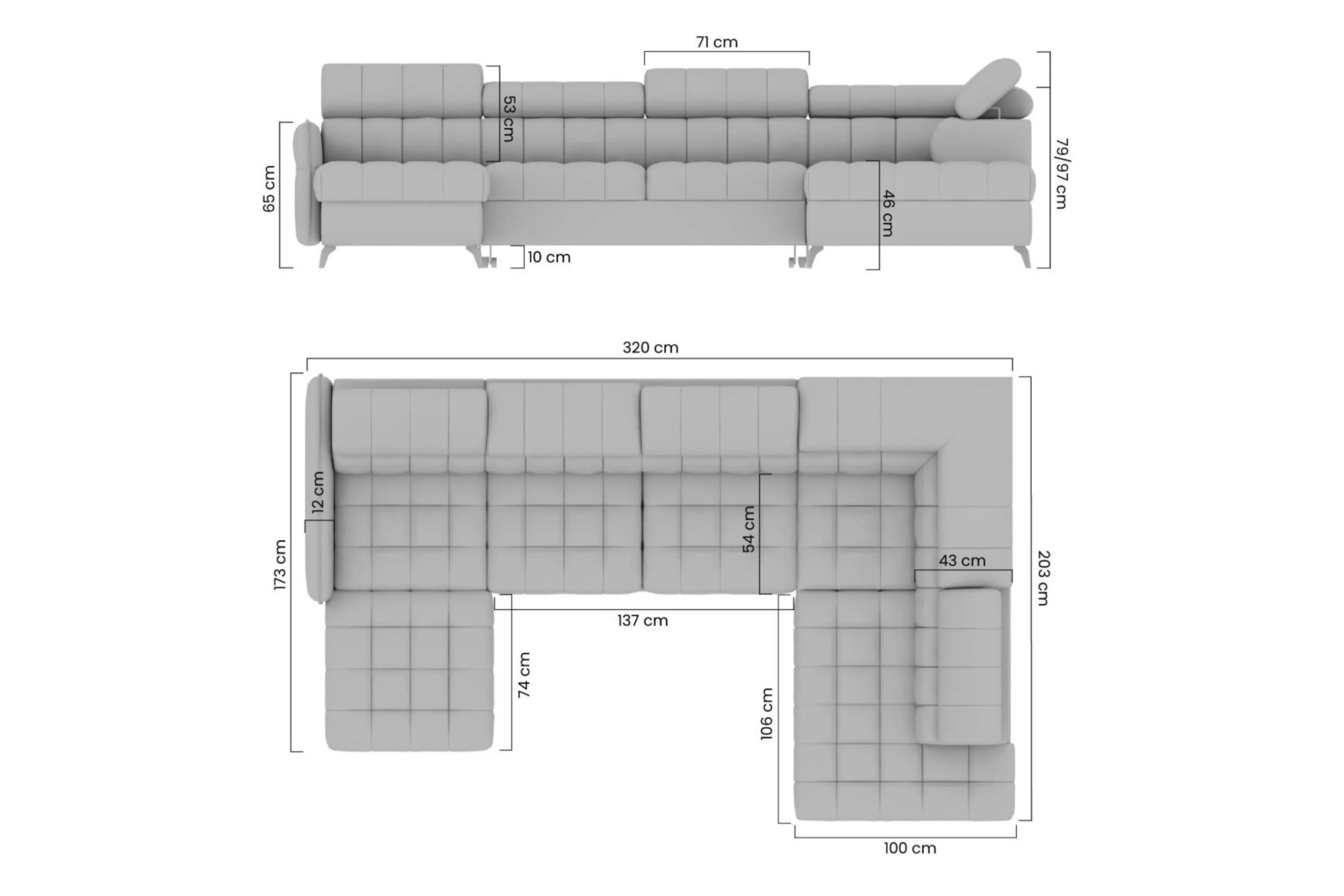 Rohová sedacia súprava s funkciou spánku Elarias U II 