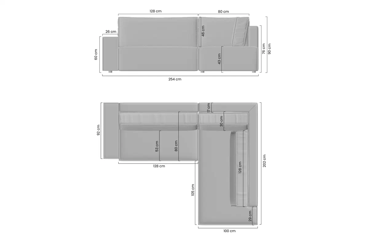 Rohová sedacia súprava s funkciou spania Flabio L
