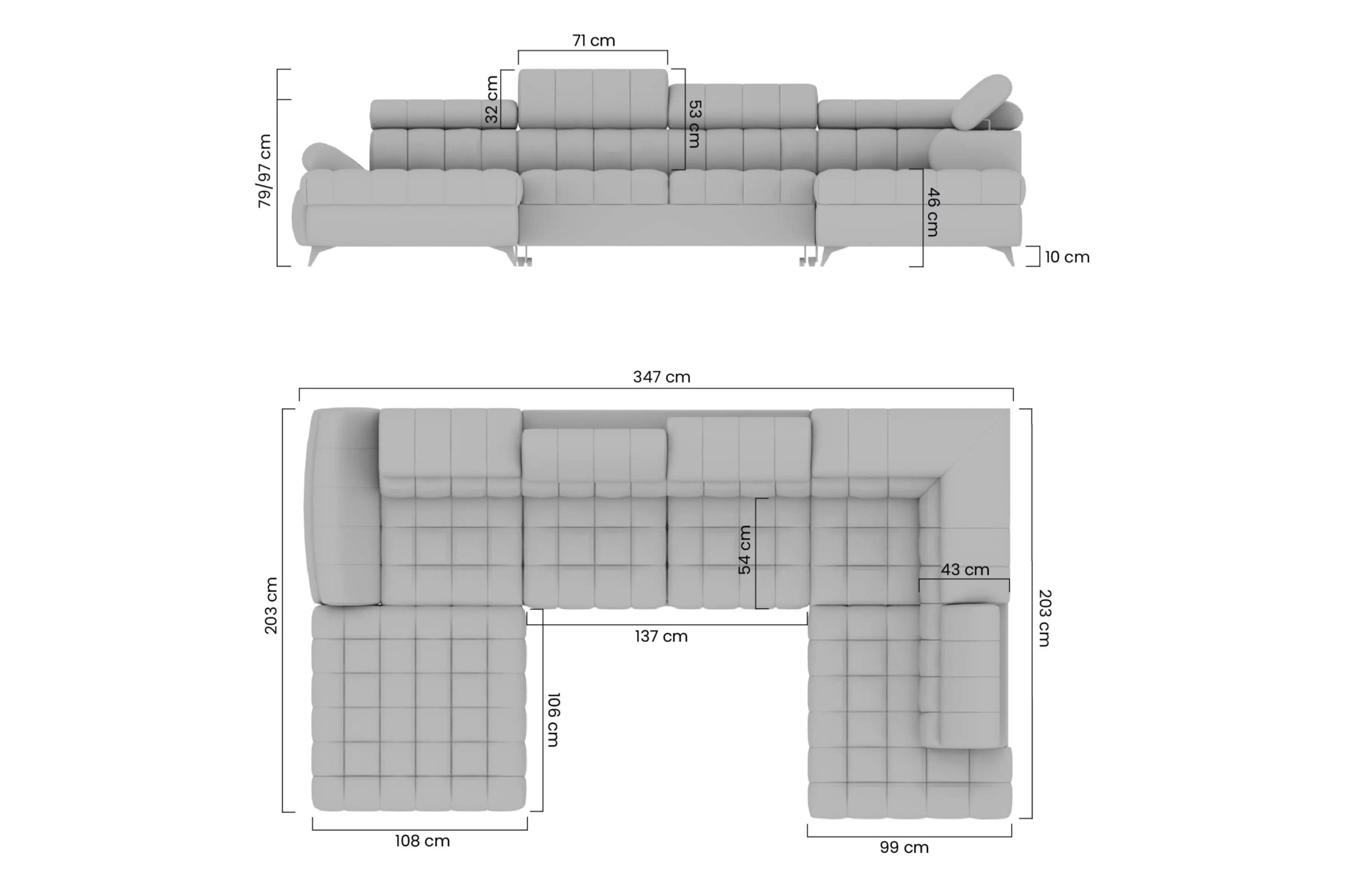 Rohová sedacia súprava s funkciou spánku Valoris U II