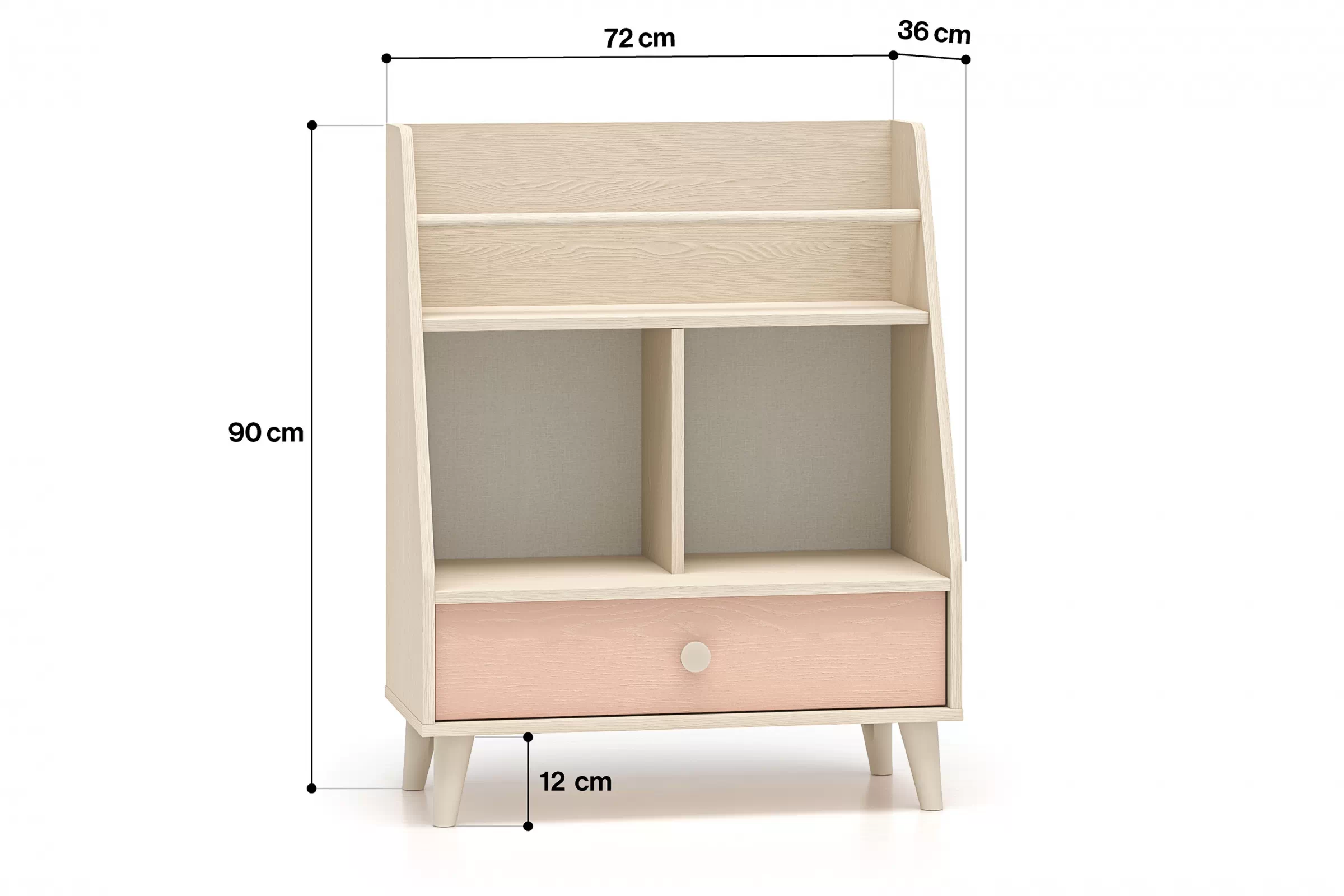 Regál Marla 72 cm - piasek pustyni / millenial pink