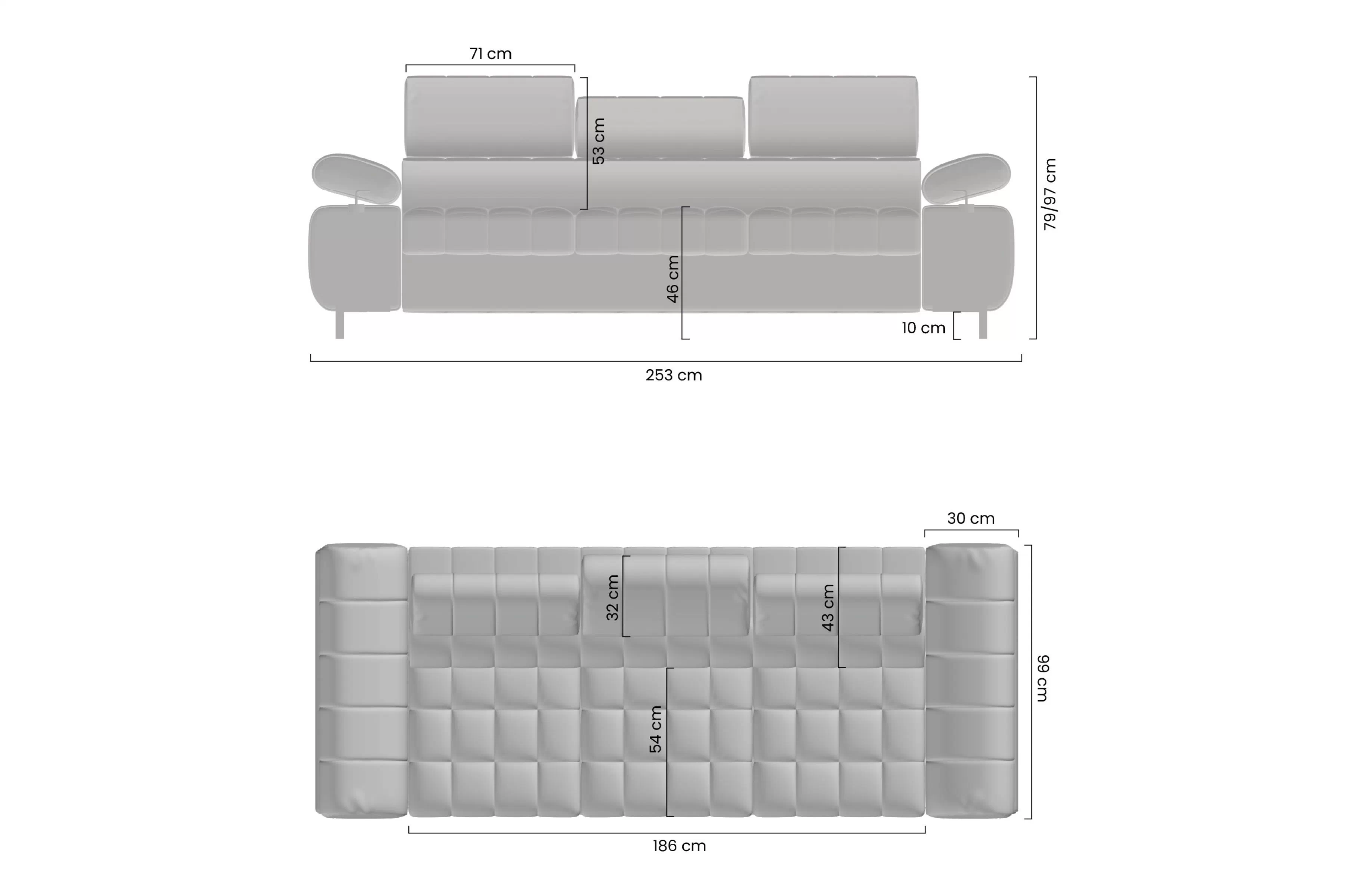 Pohovka trojmiestna Tyrion s funkciou spánku