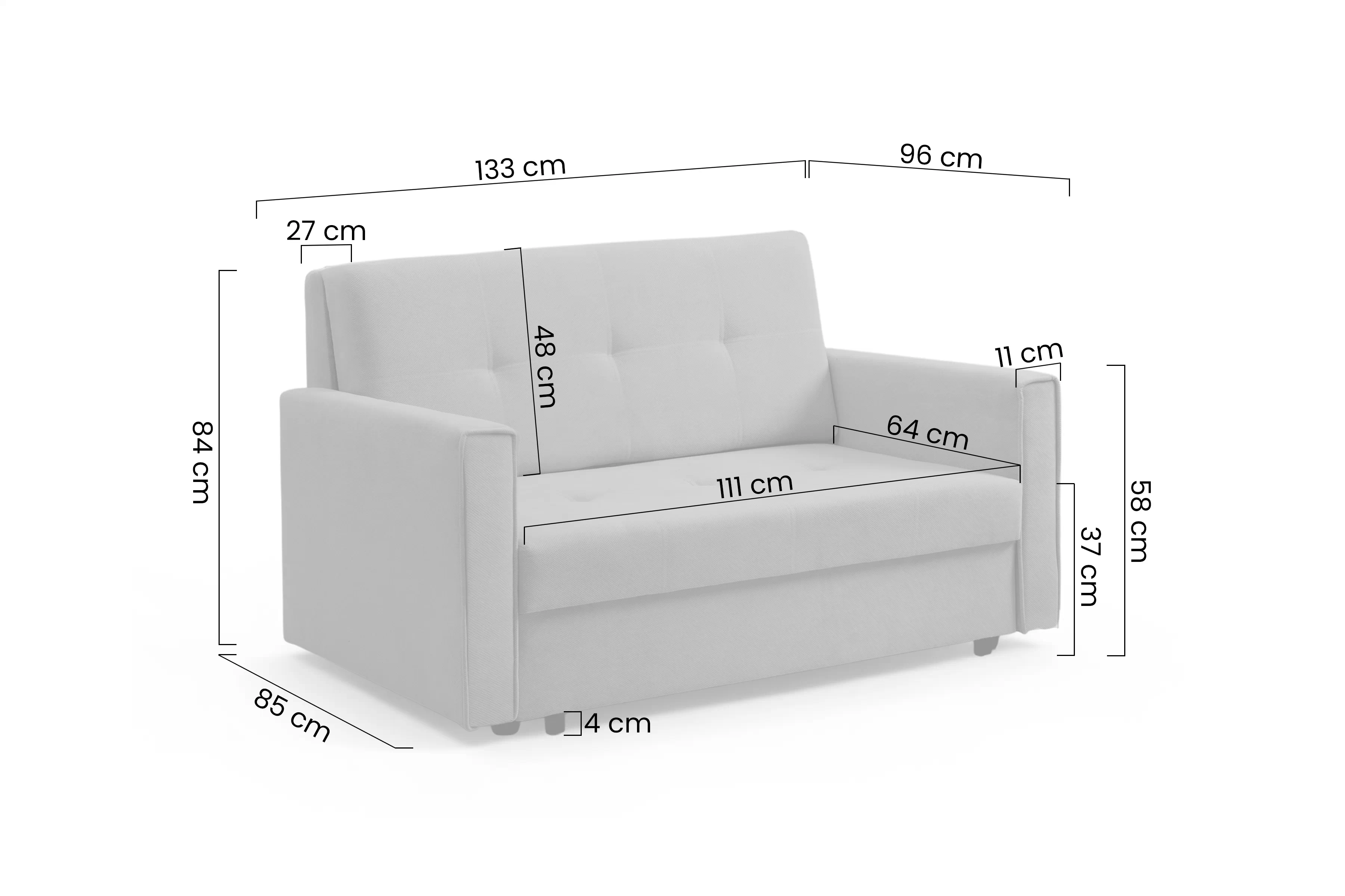 Pohovka s funkciou spánku Aria rozkladana S vnútorným úložným priestorom- béžový plusz Pretty 03 