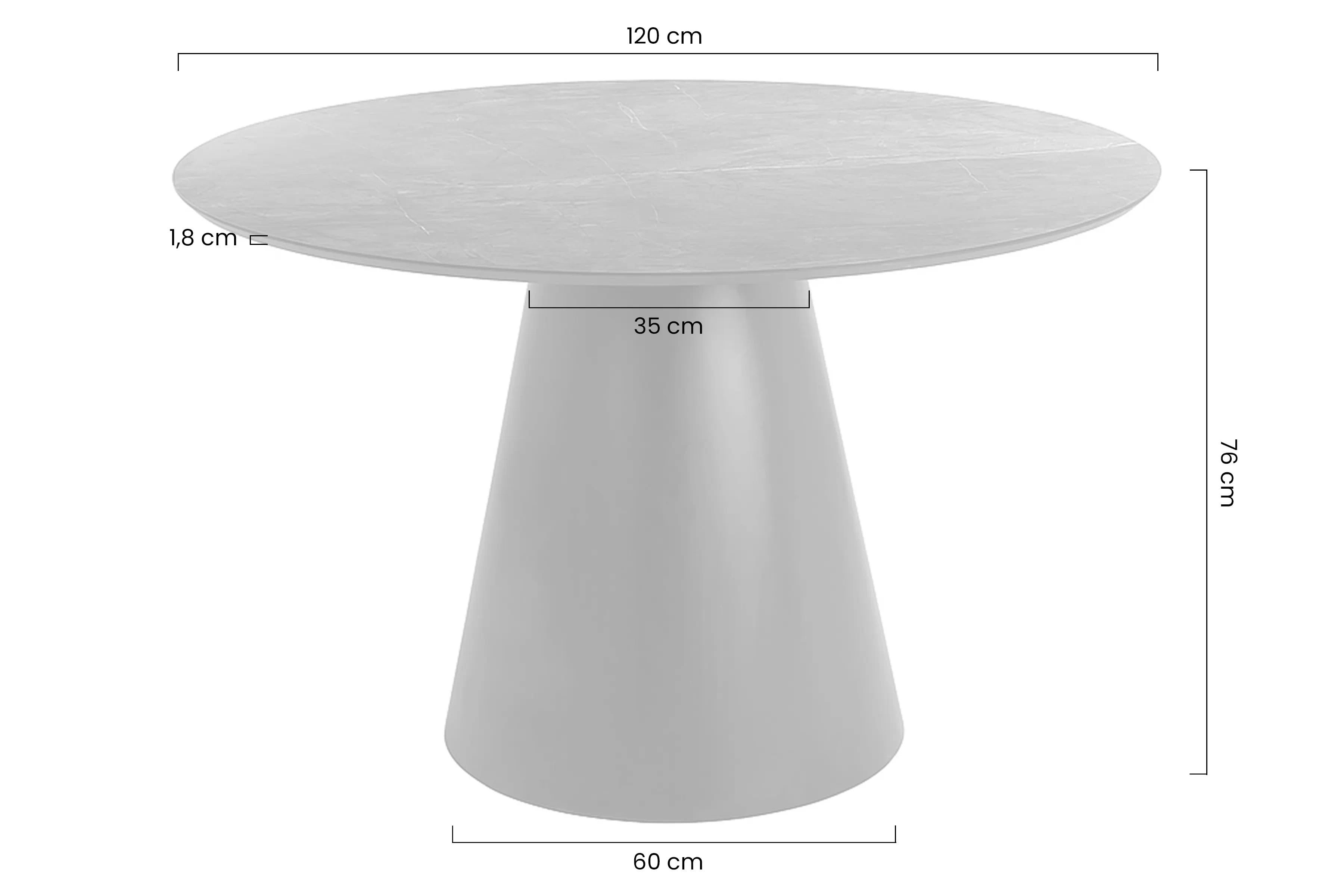 Stôl AngelStol okragly Lureno 120 cm - Dub / kašmír