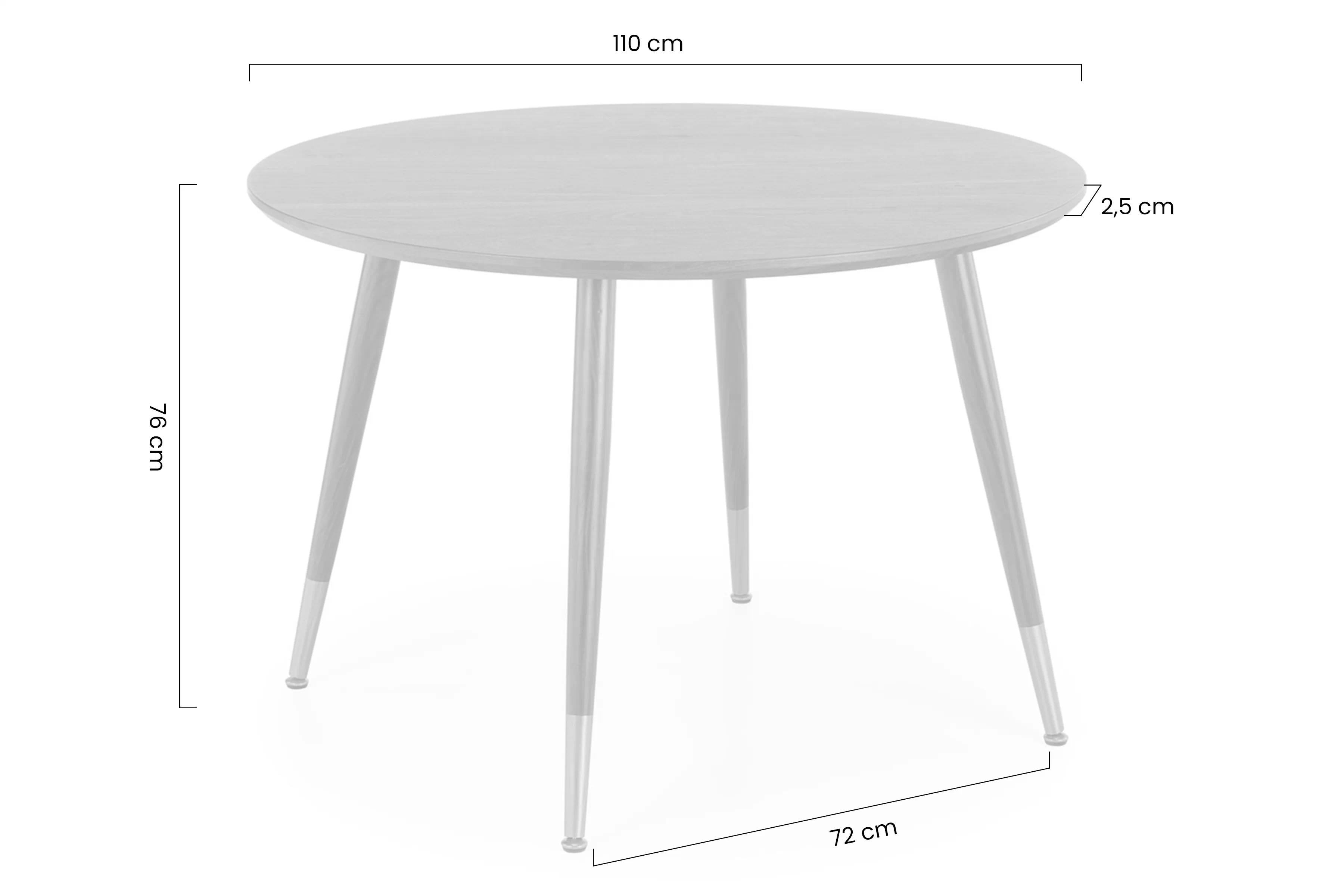 Stôl okragly Domenico 110 cm - Orech