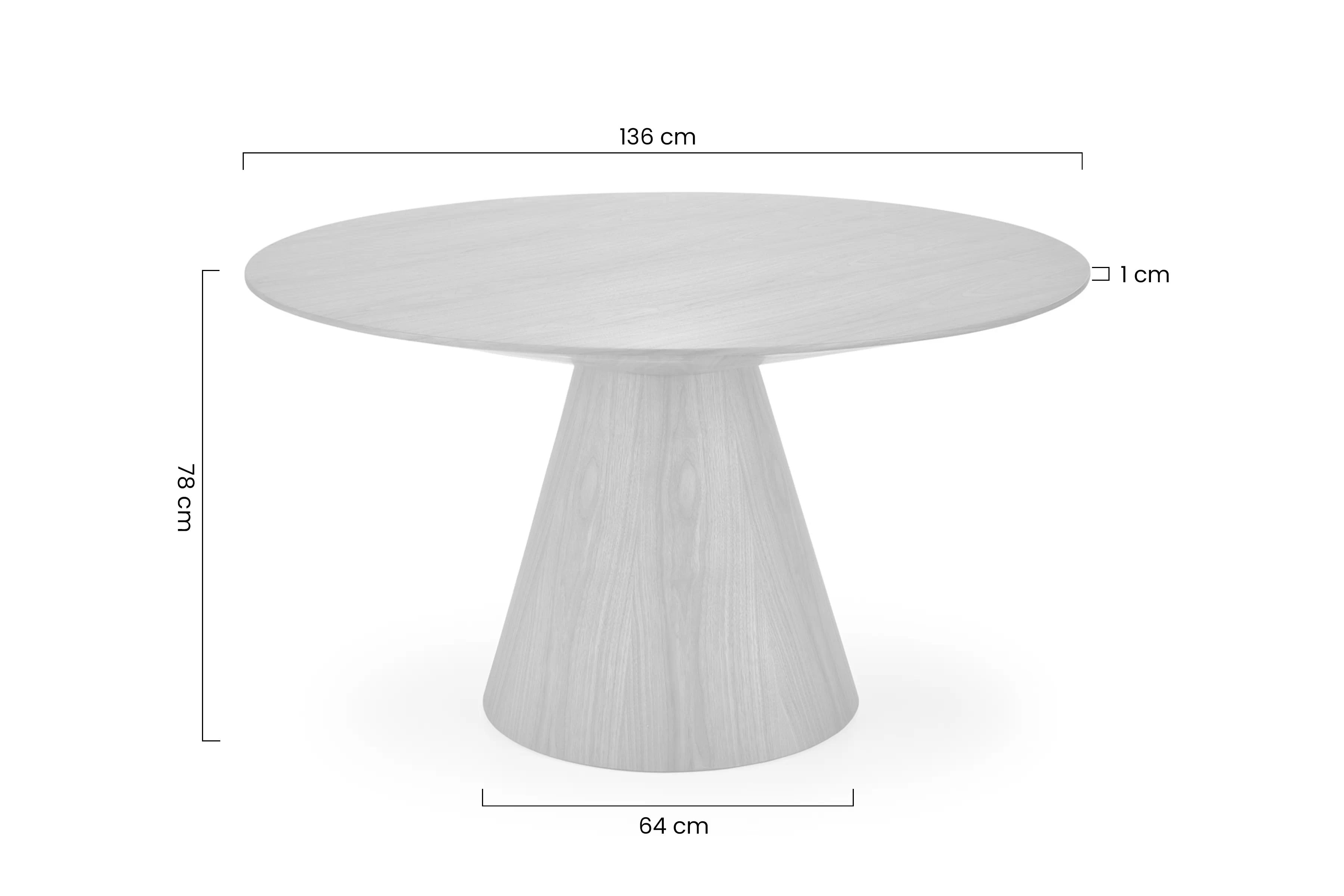 Stôl okragly Doran 136 cm - Orech