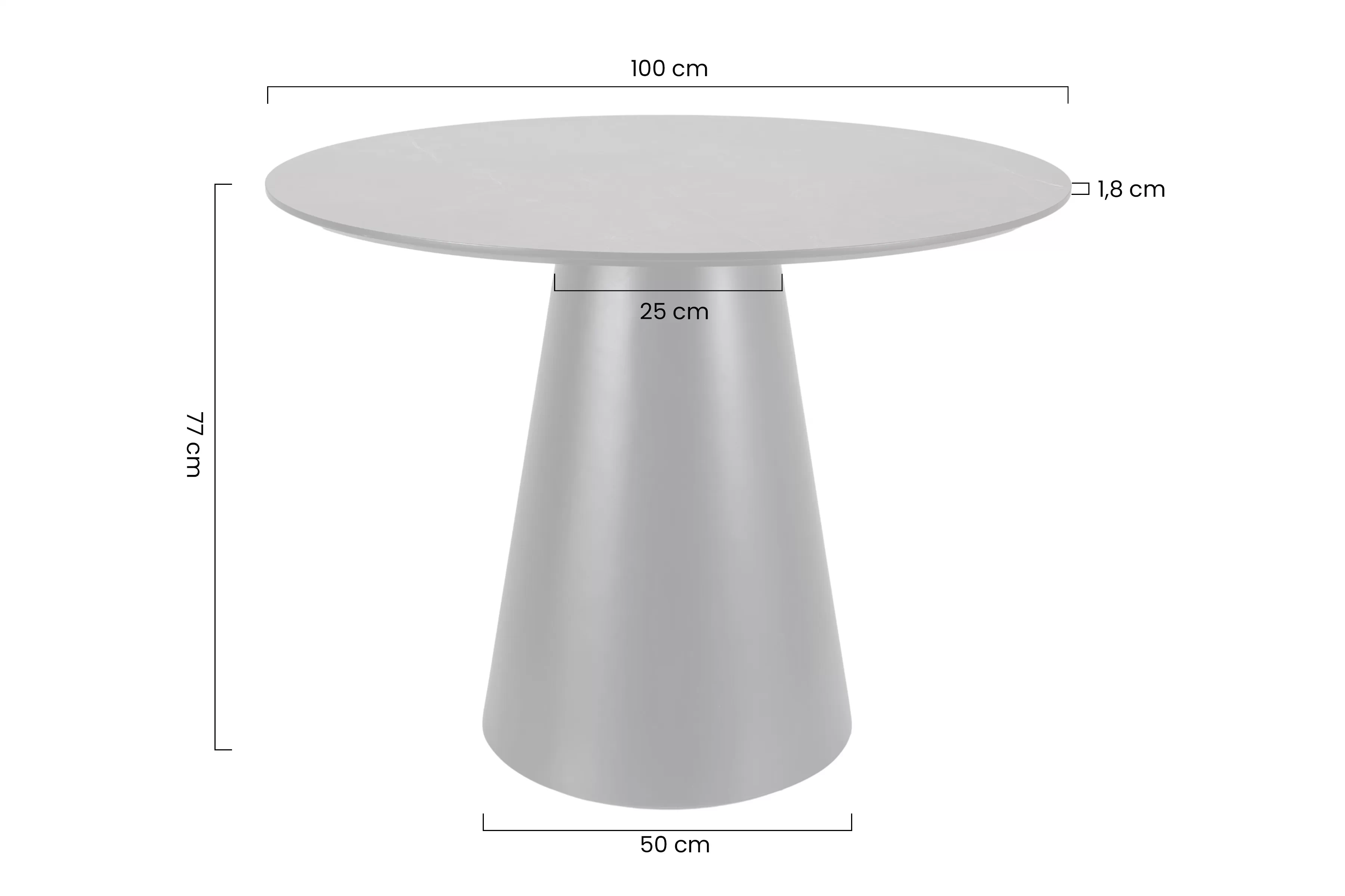 Stôl okragly Lureno 100 cm - Dub prírodné / kašmír