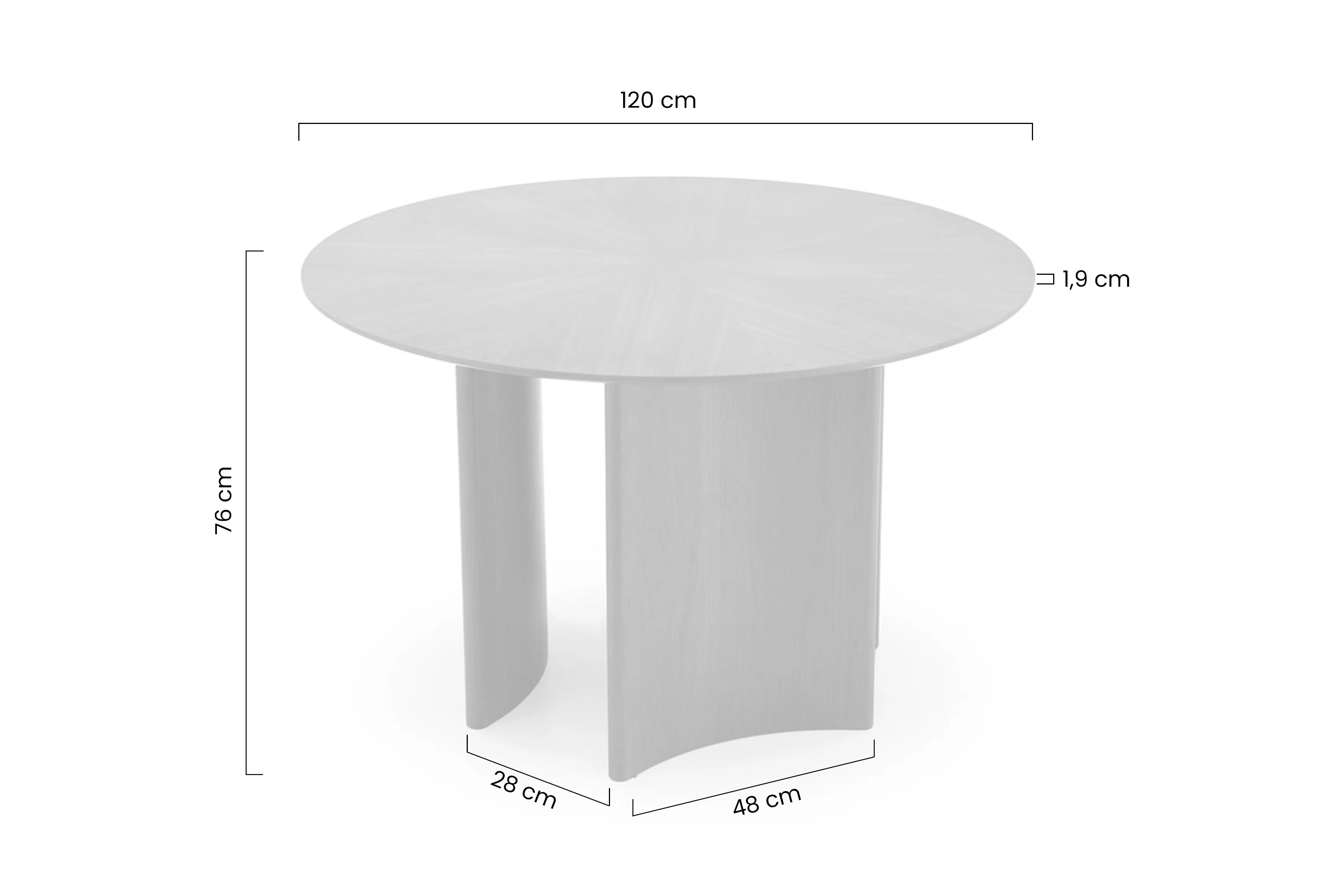 Stôl okragly Merulio 120 cm - Orech