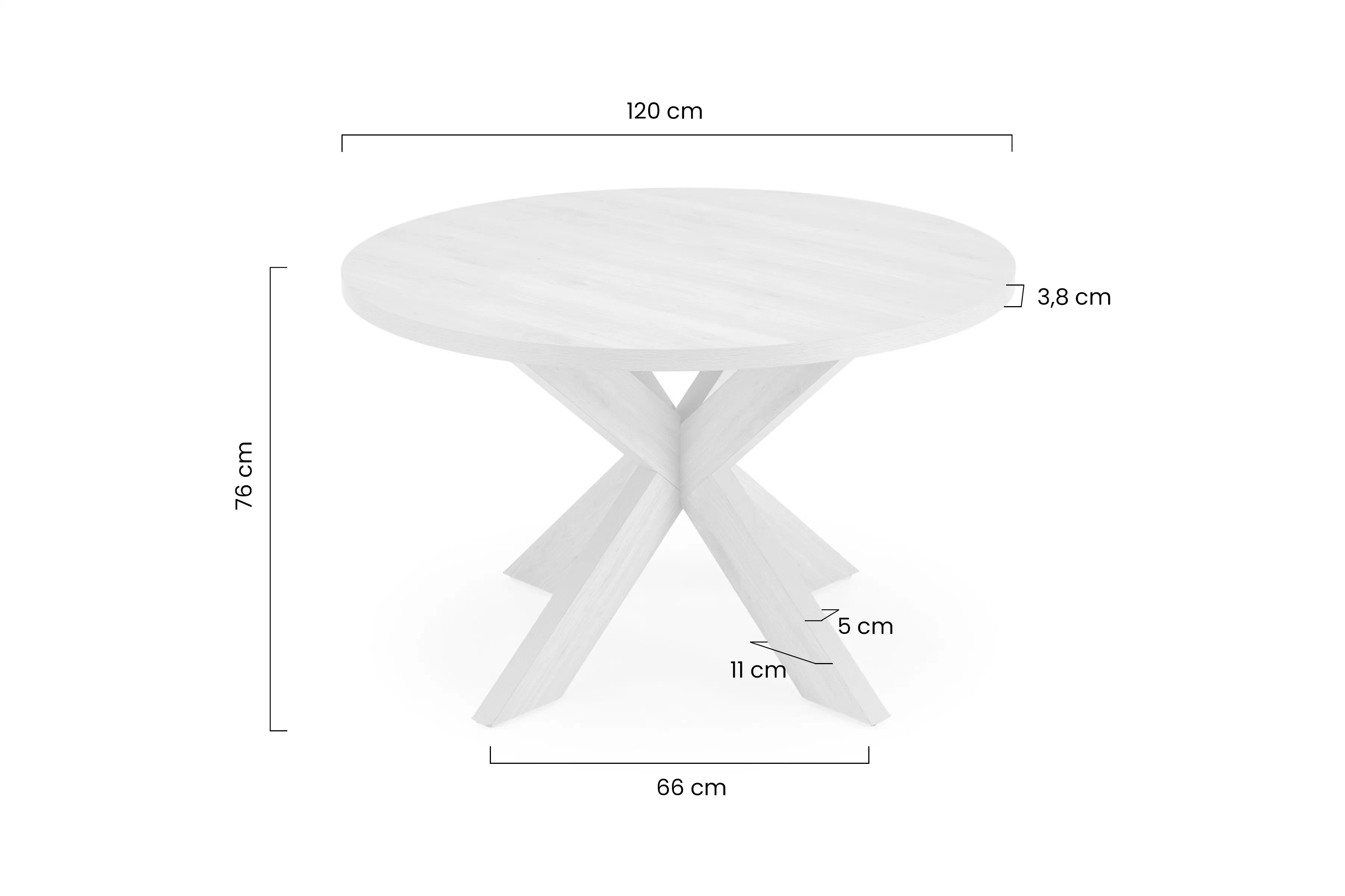 Stôl okragly Orleno 120x75 cm - Dub prírodné