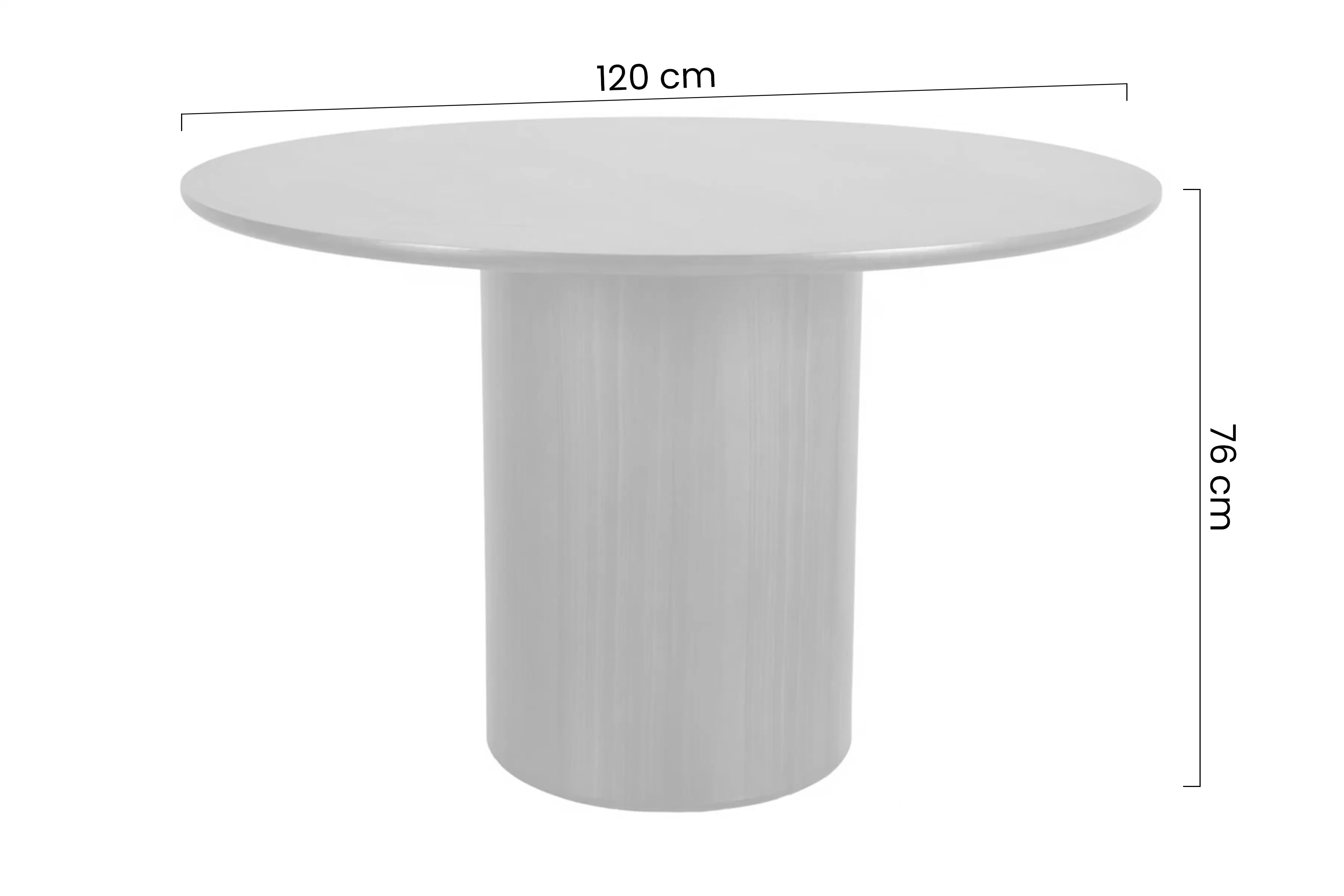 Stôl okragly Vensaro 120 cm - mramor / Tmavý orech