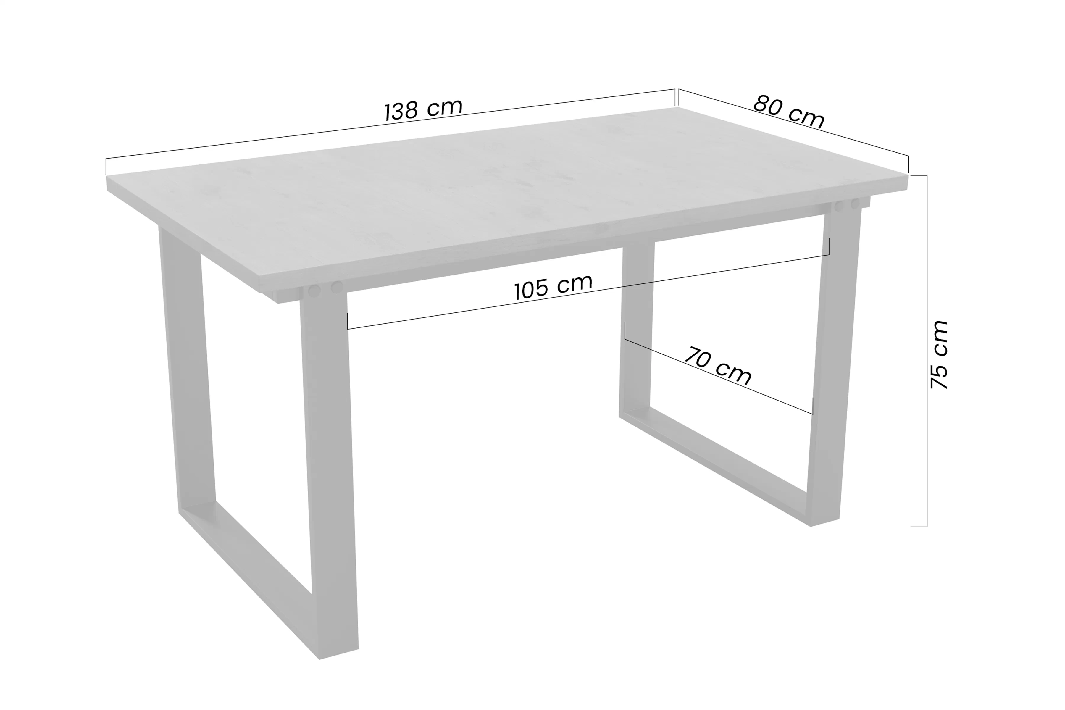 Stôl Temir loftowy do jedálne - Biela arktyczna