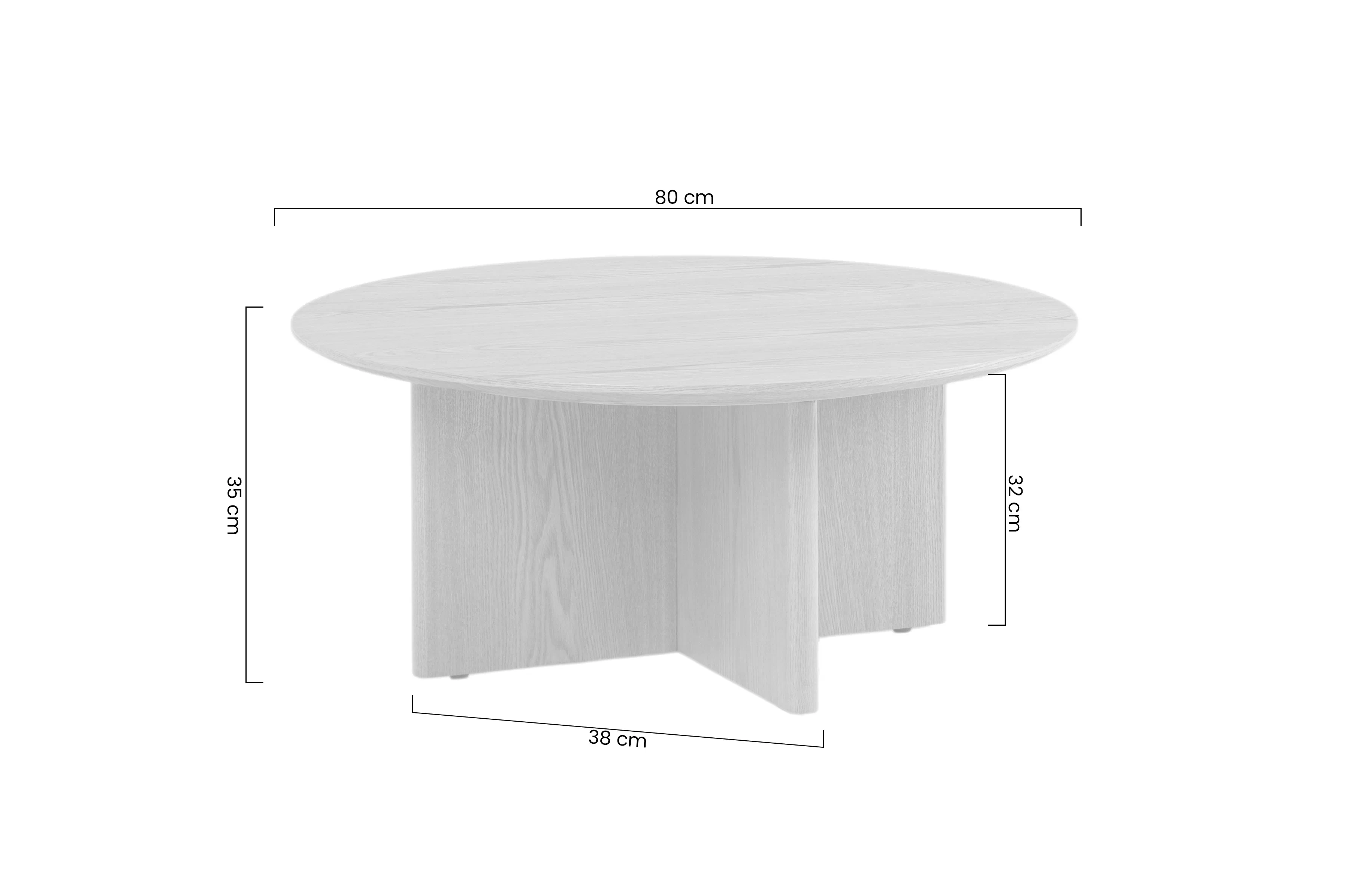 Stolík kawowy Nomis 80 cm okrúhly- miel 