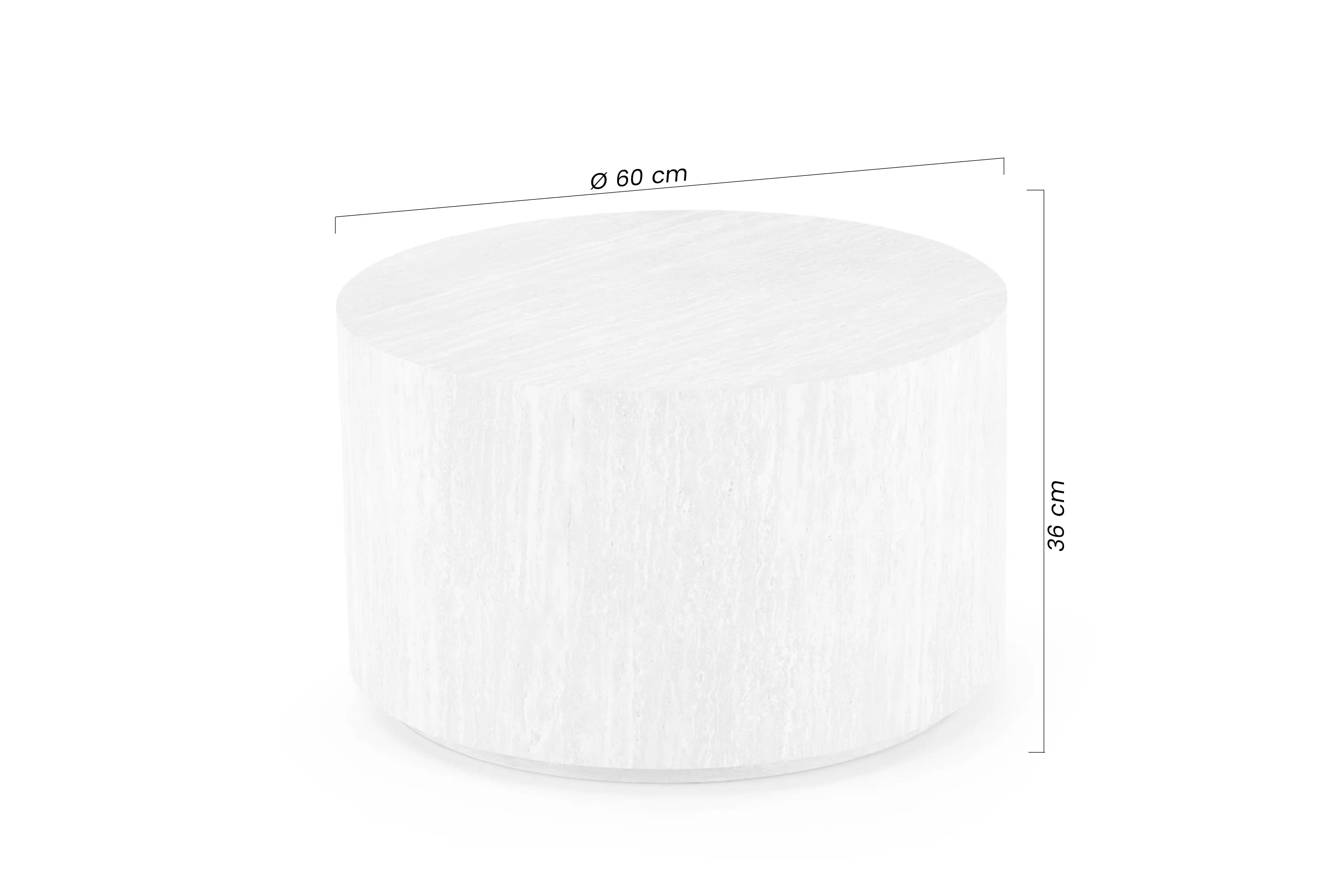 Stolík kawowy Novula okrúhly60 cm - Travertín