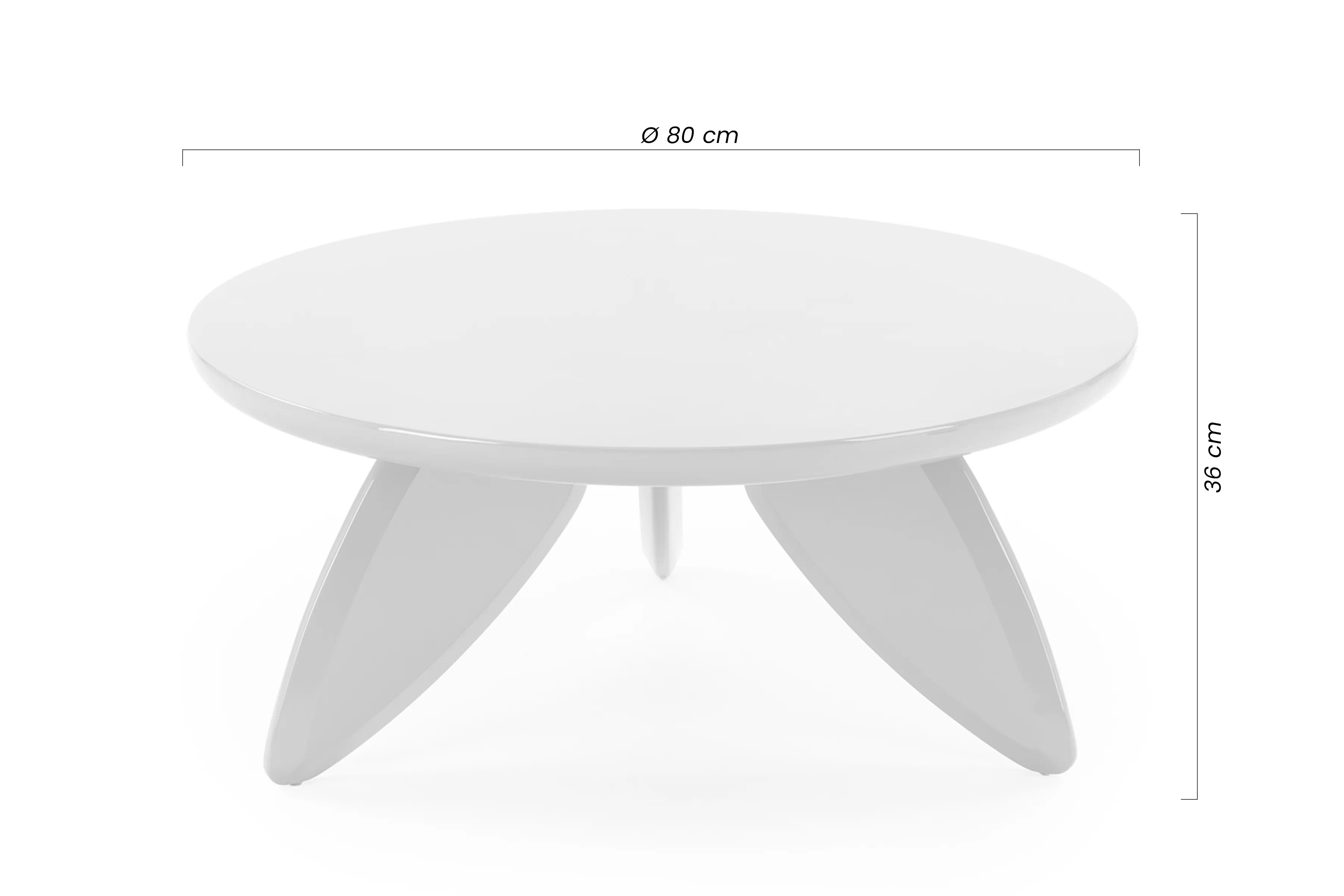 Stolík kawowy okragly Lumis 80 cm - horčicová