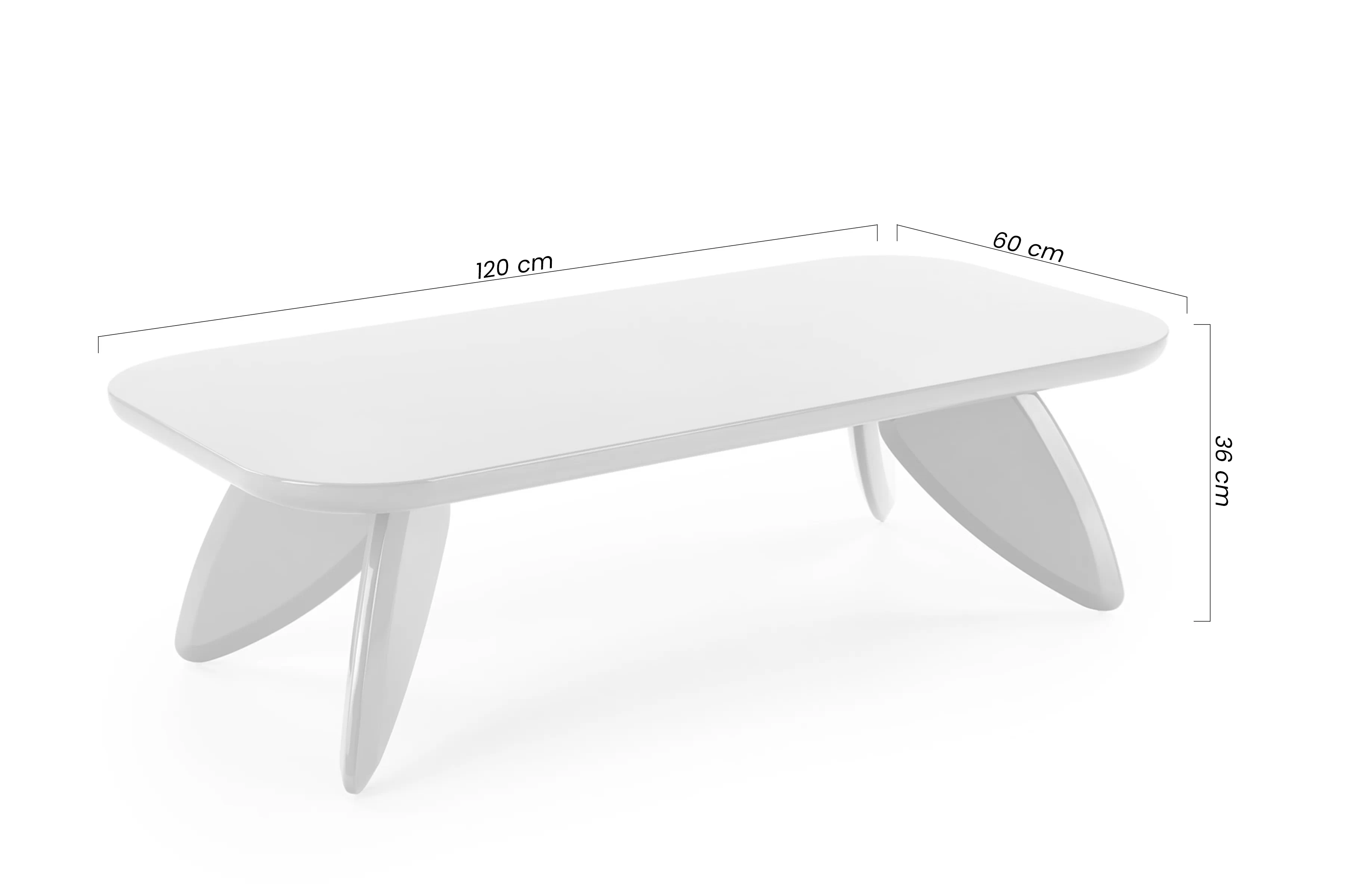 Stolík kawowy prostokatny Lumis 120 cm - bordová