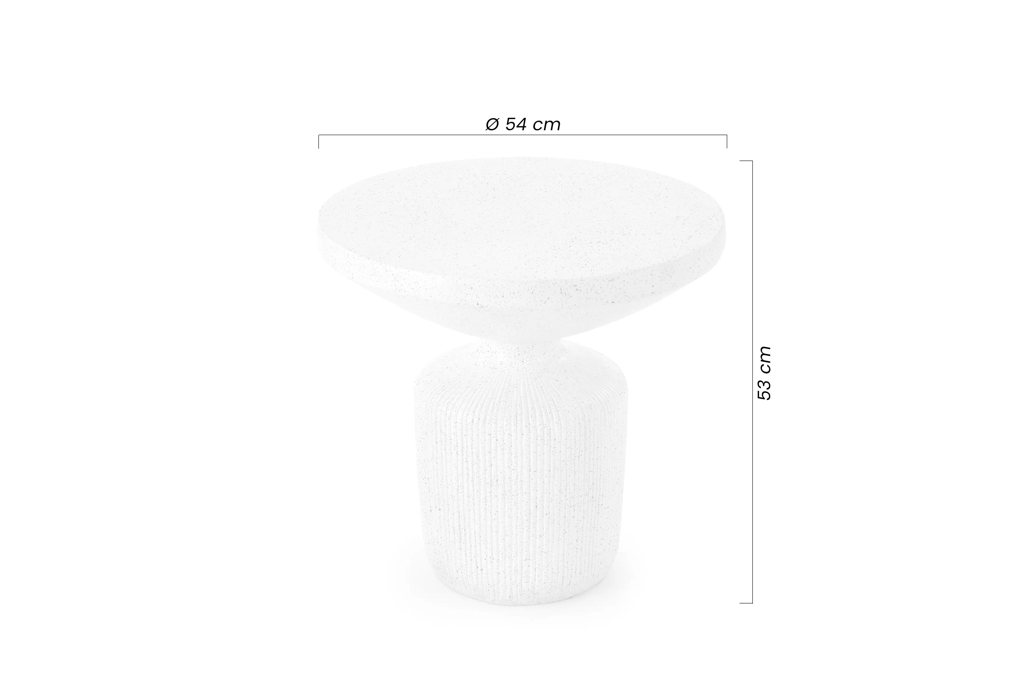 Stolík kawowy Sintro 54 cm - biale lastryko