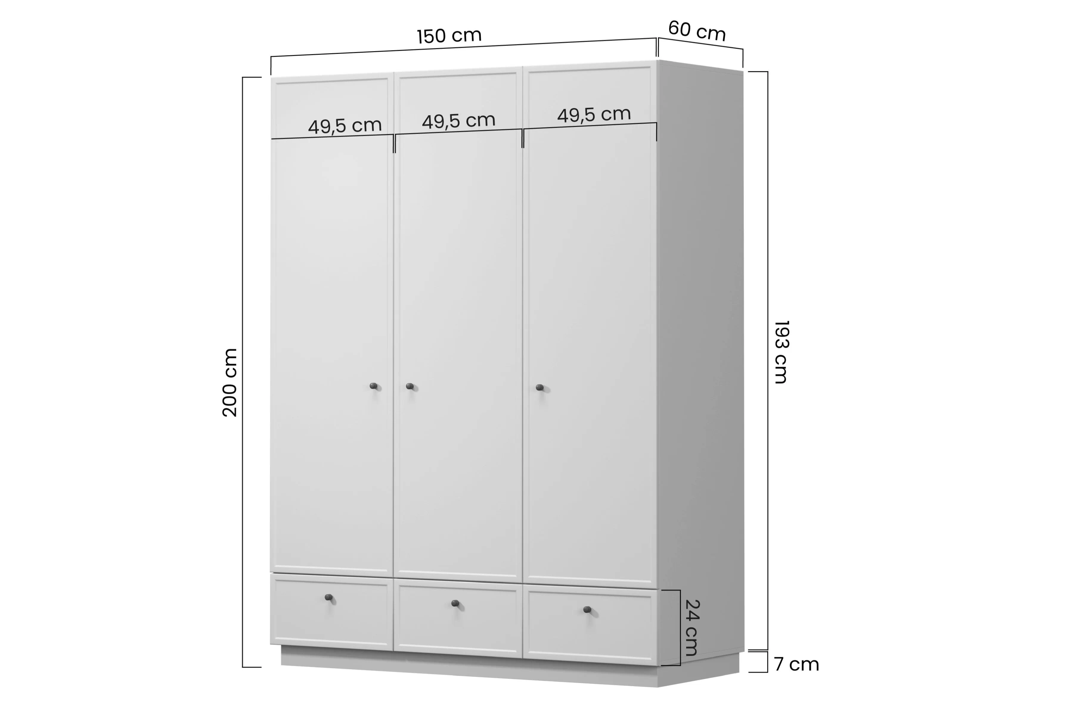 Skriňa Lorini 150 cm z policami - kašmír / zlote úchyty T-bar