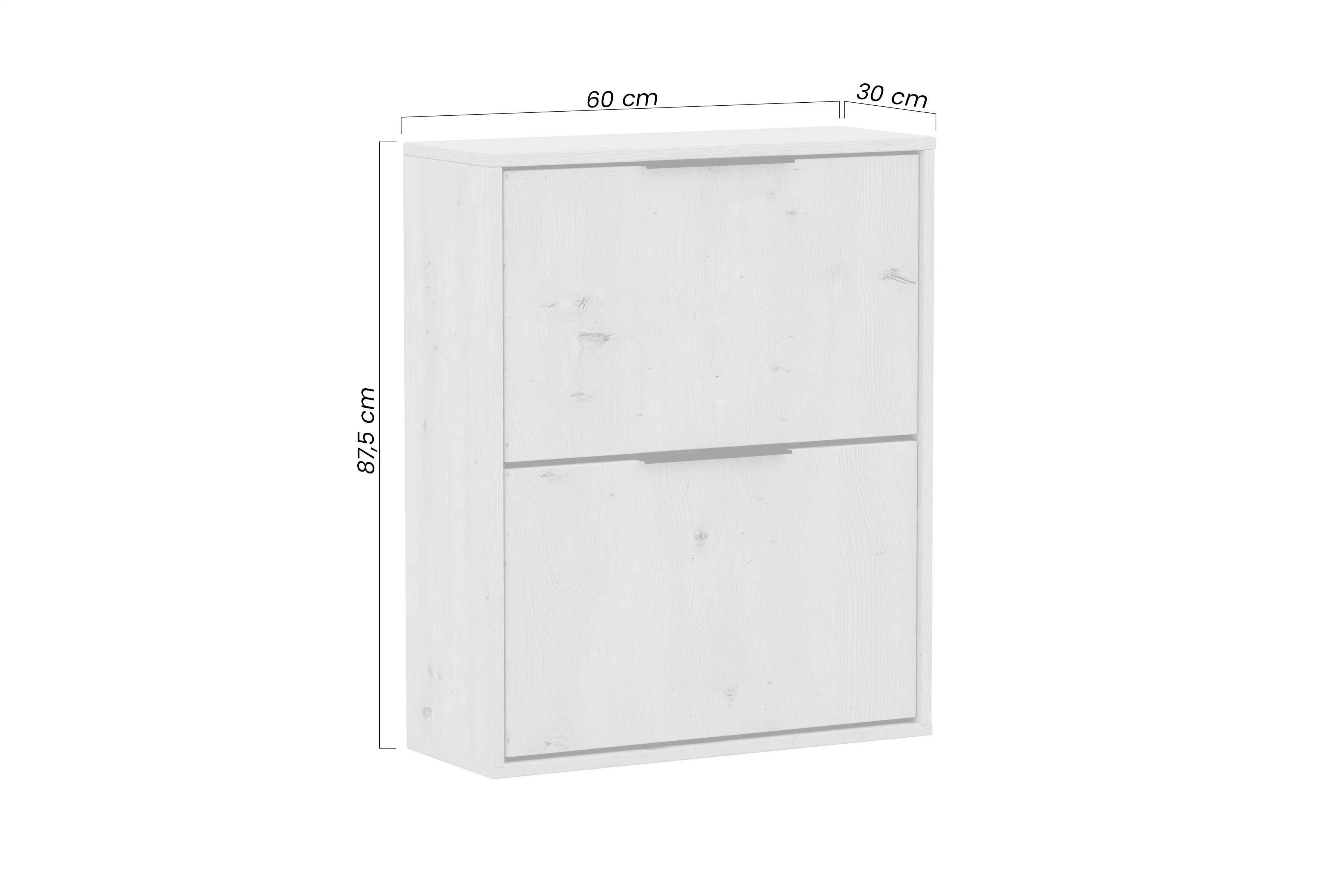 Skrinka na topánky Milo závesná dvojúrovňový - Béžová Pieskový