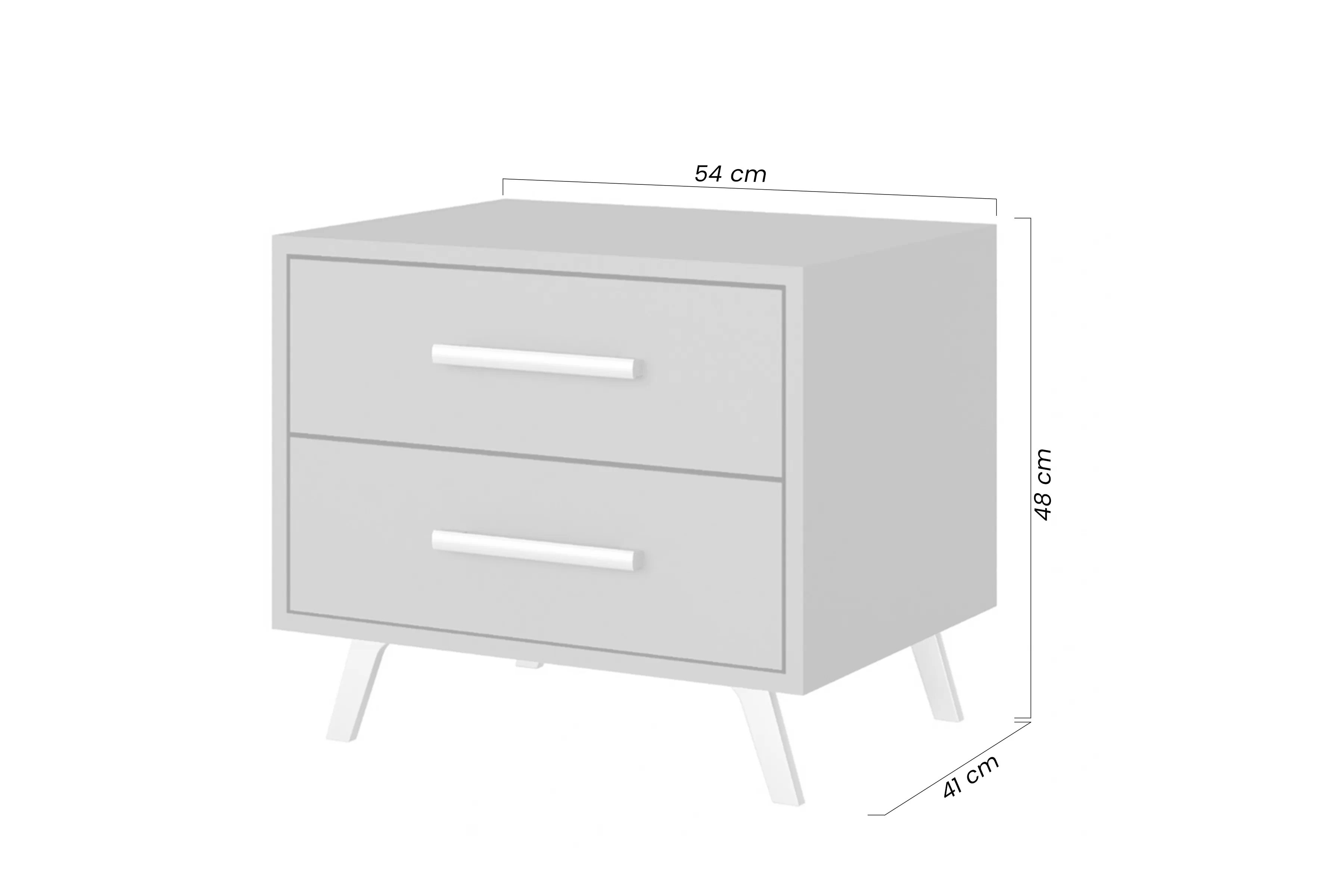 Nočný Stolík Lutori so zásuvkami - sliwka