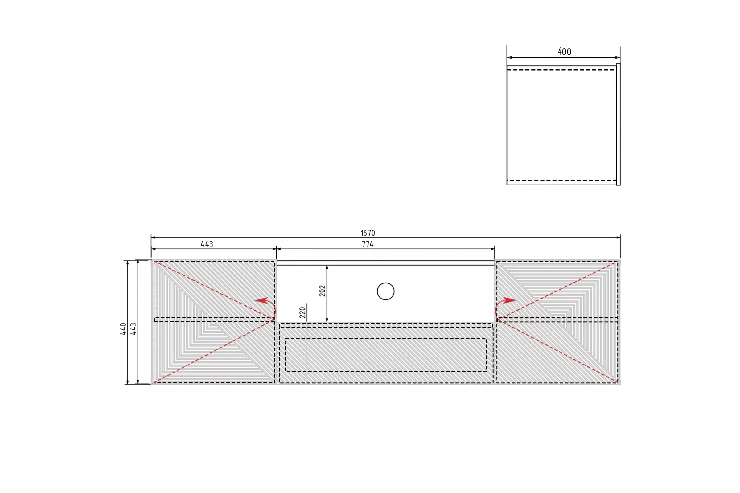 TV skrinka Asha 167 cm závesná z szuflada i wneka - artisan / Čierny mat