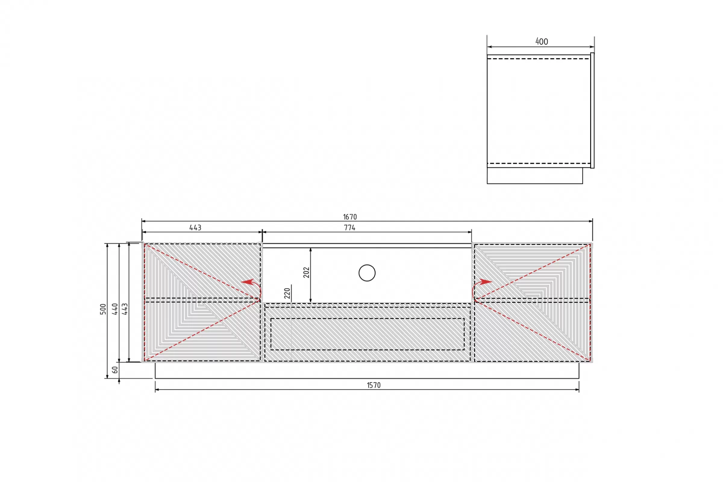 TV skrinka Asha 167 cm z szuflada i wneka - artisan / Čierny mat