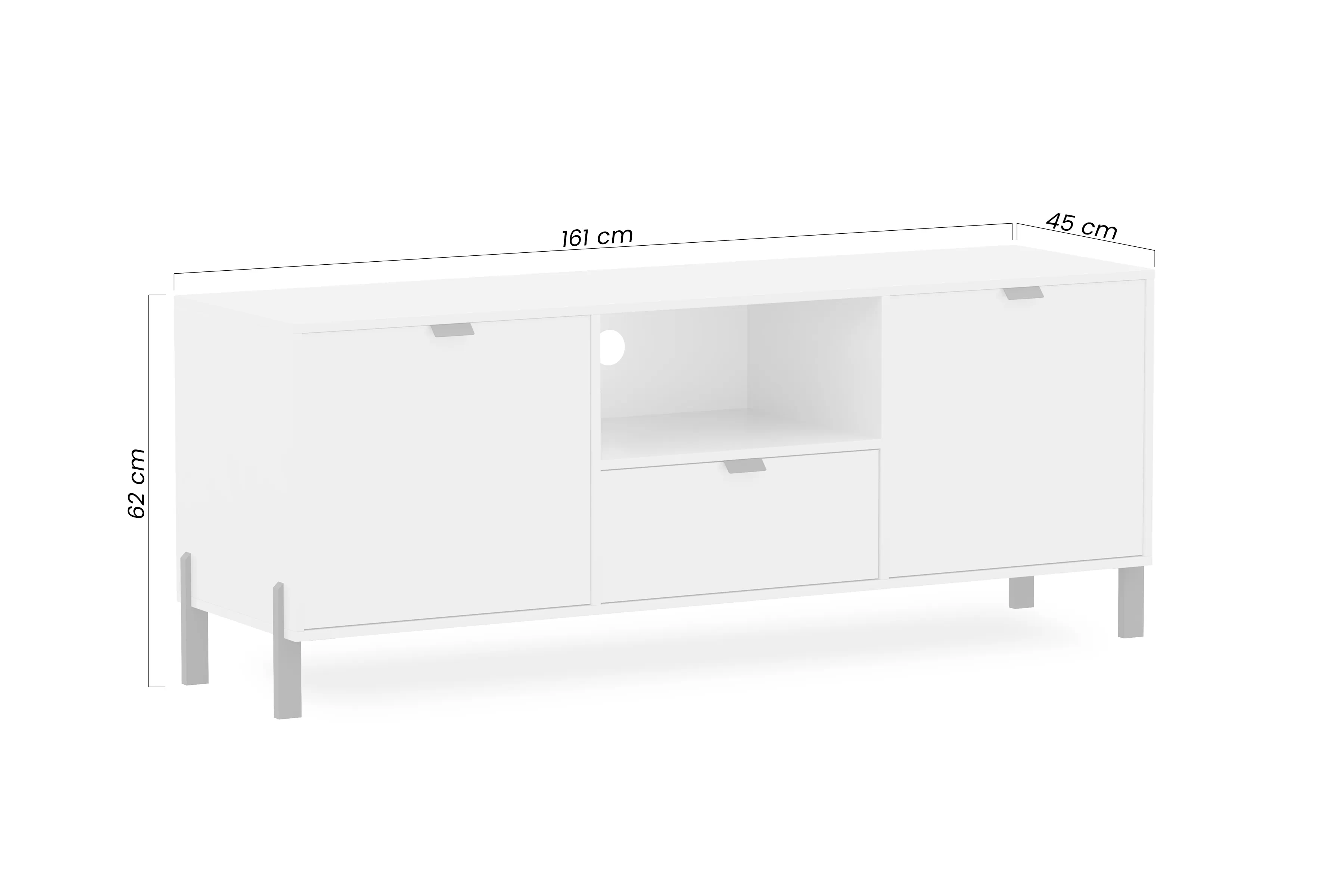 TV skrinka Cremona na kovových nohách - Béžová Pieskový 