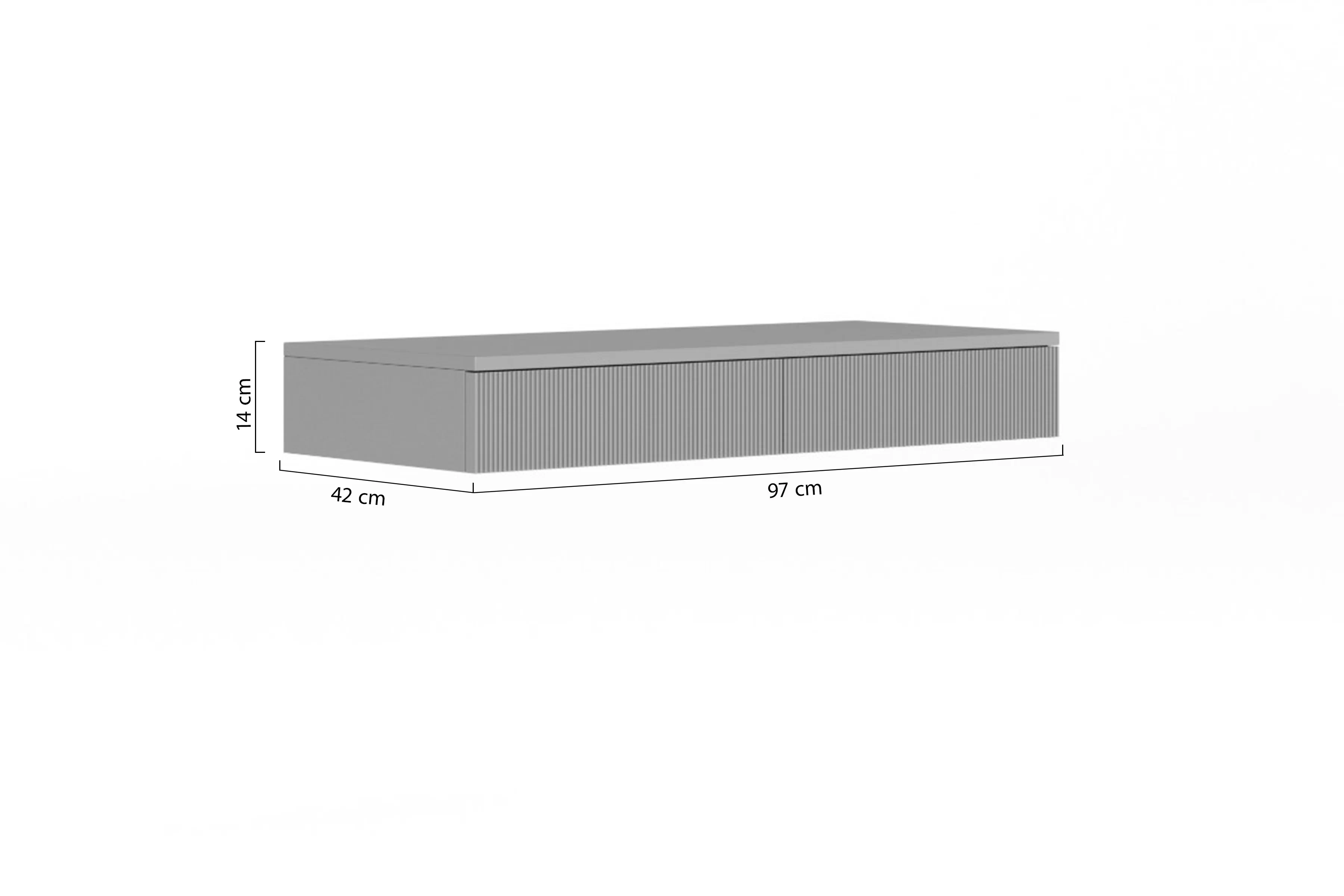 Toaletný stolík závesná Nubo 97 cm - kašmír 