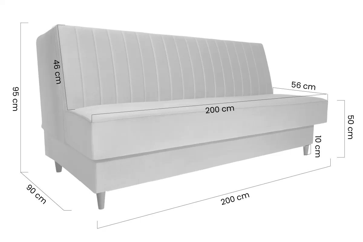 Pohovka rozkladana s úložným priestorom Vigo 